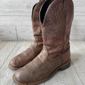 MENS DAN POST NOGALES WATERPROOF WESTERN BOOTS BROWN SIZE 10.5 DP69791